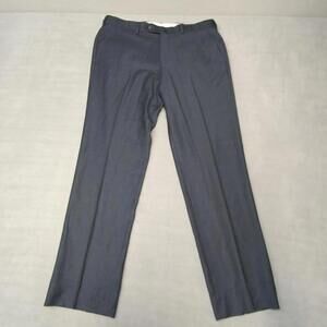 Brooks Brothers 1818 Regent Wool Dress Pants Slacks Men 35x31 Dark Gray Made USA